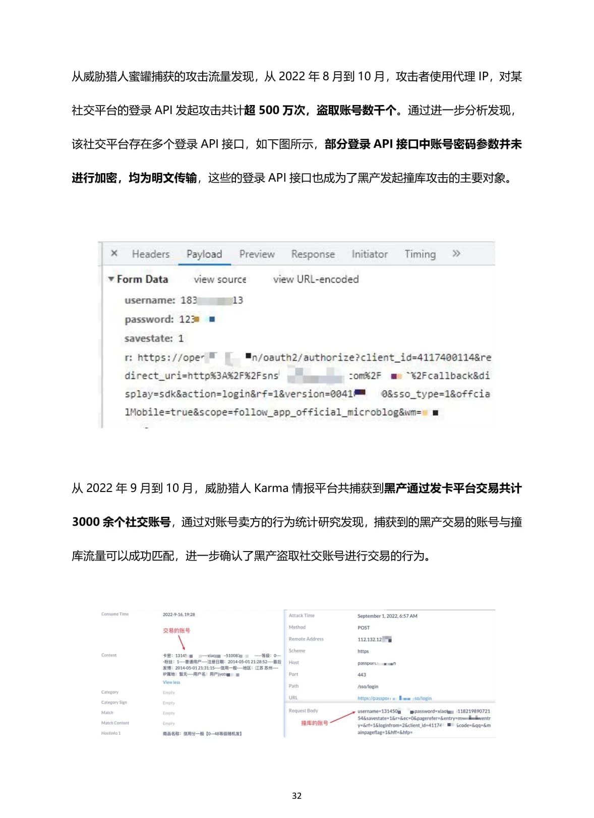 API安全治理研究：资产、权限与业务风险原 PDF 第 32 页：登录 API 撞库攻击链路