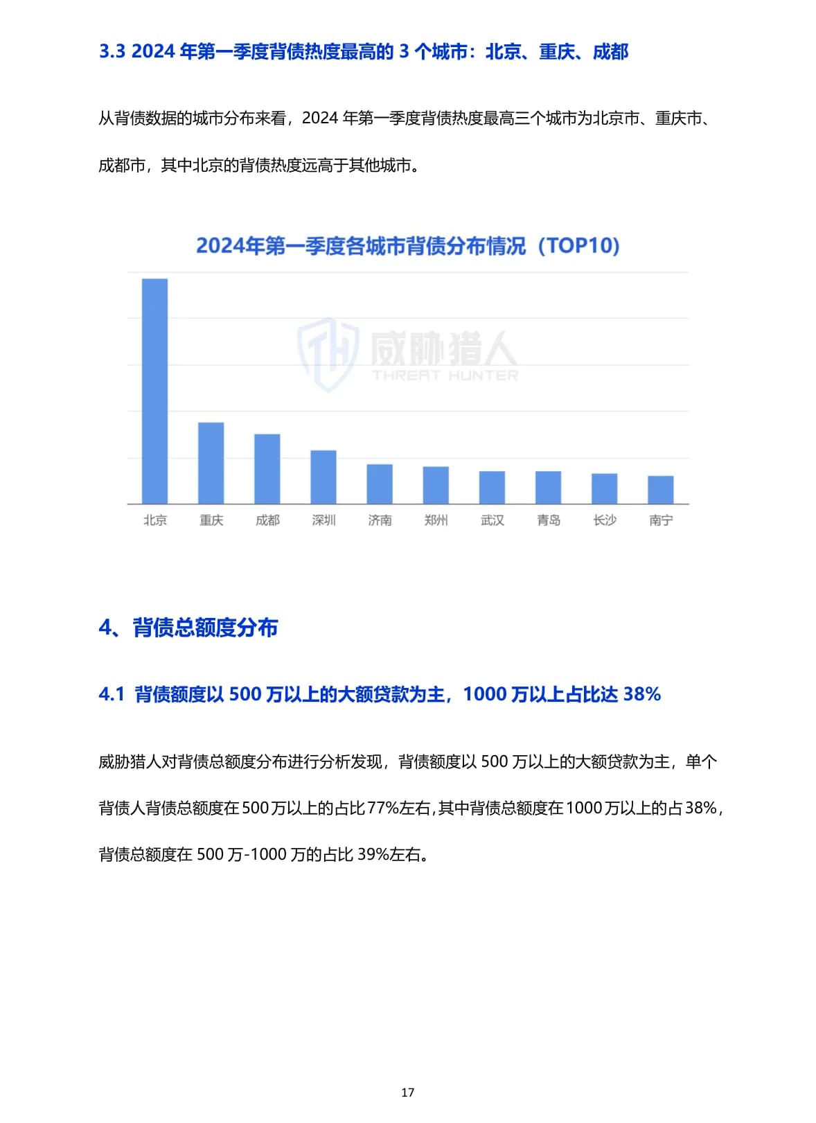 金融欺诈中的亡命之徒：职业背债风险研究原 PDF 第 17 页：职业背债地域热度与额度分布