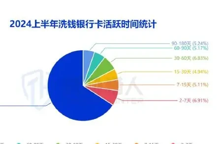 2024 年上半年涉及洗钱的对公账户资源变化图表（原报告第 25 页）