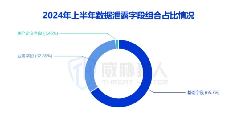 数据泄露字段类型构成图表（原报告第 16 页）