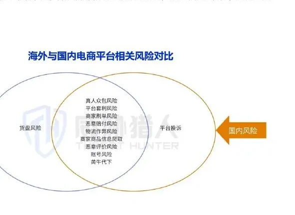 针对国内和海外电商平台,黑灰产攻击的风险场景有差异图表（原报告第 12 页）