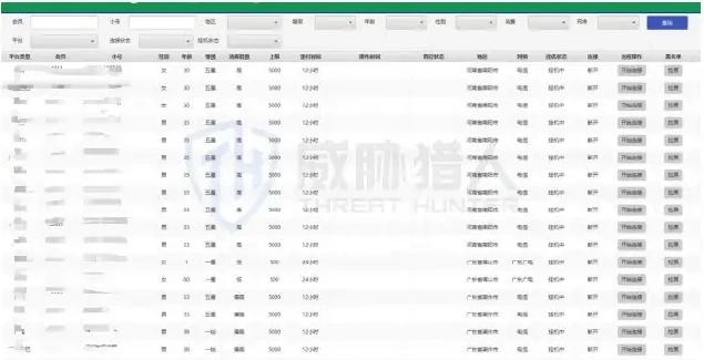 刷单平台商家端订单管理页面截图